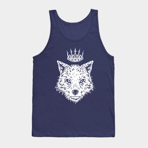 WHITE WOLF KING 1 ink Tank Top by Firebrander